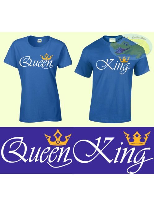 King,Queen kis betűs - páros póló