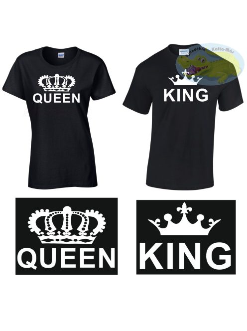 King,Queen nagy betűs - páros póló