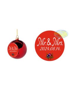Mr&Mrs -karácsonyi gömb