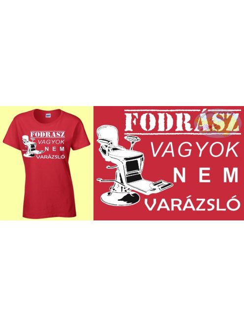 Fodrász vagyok - piros póló